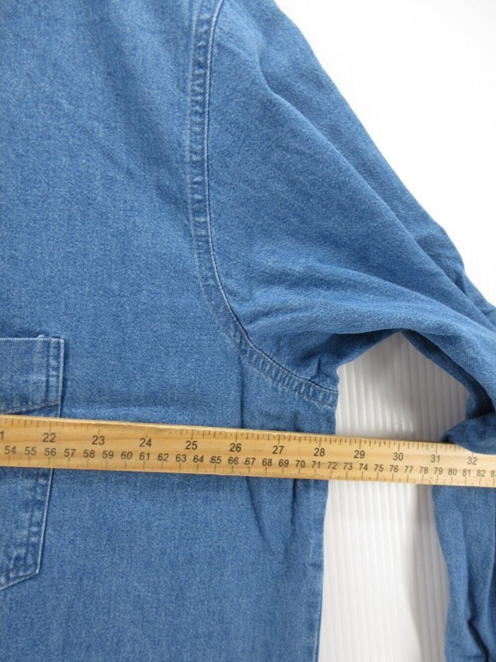 Dickies Shirt XXXL Denim Button Down Workwear Pocket Deadstock Y2K NEW - Picture 7 of 13